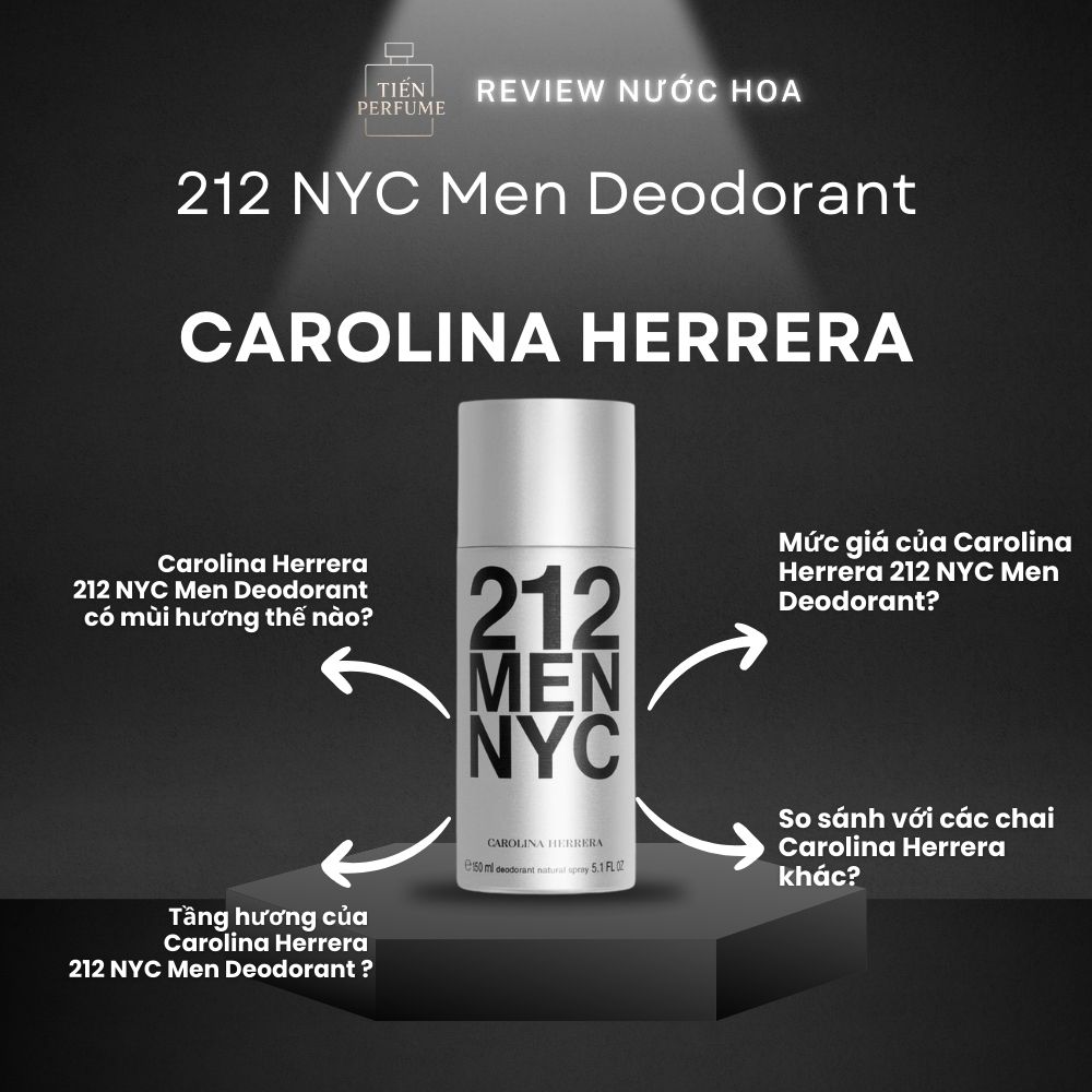 Review nước hoa Carolina Herrera 212 NYC Men Deodorant 1 Review nước hoa Carolina Herrera 212 NYC Men Deodorant _ Tiến Perfume