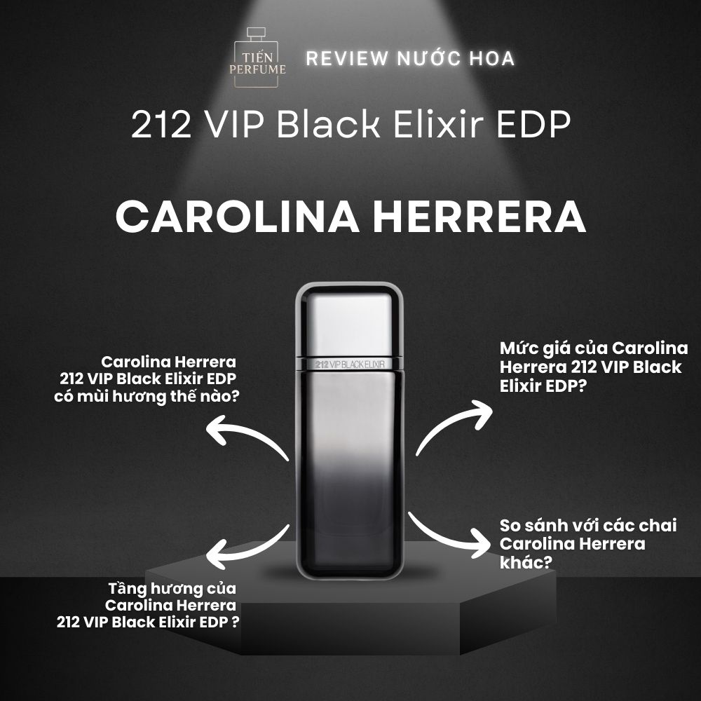 Review nước hoa Carolina Herrera 212 VIP Black Elixir EDP _ Tiến Perfume