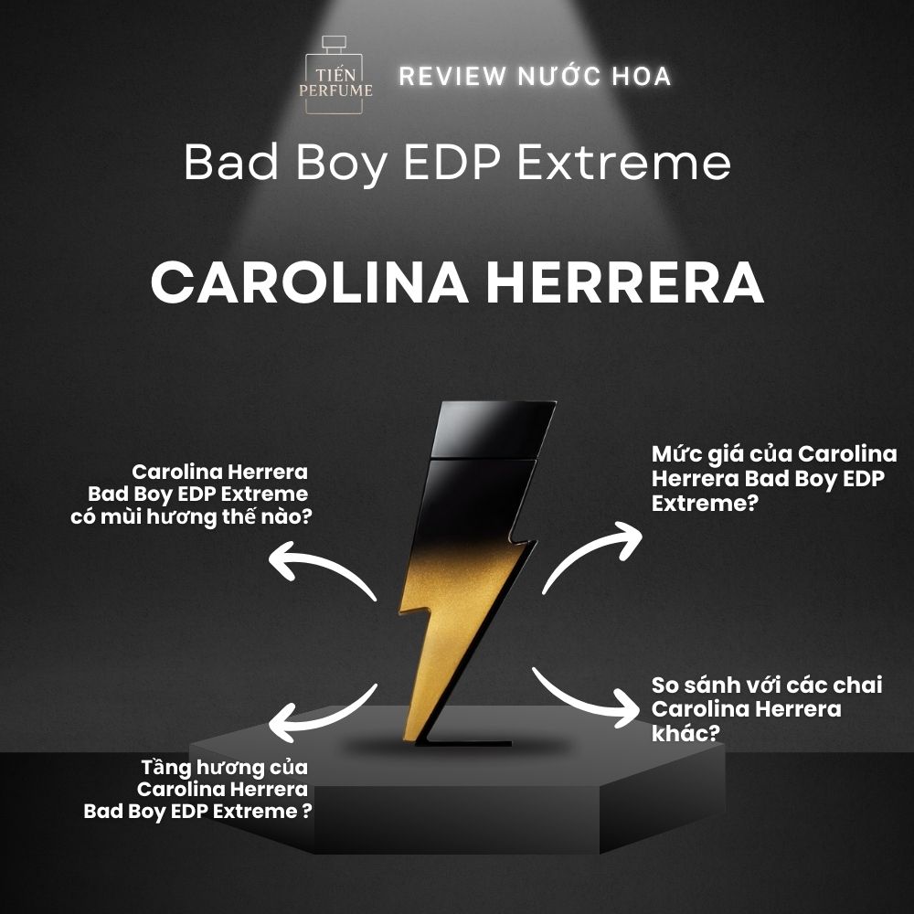 Review nước hoa Carolina Herrera Bad Boy EDP Extreme _ Tiến Perfume