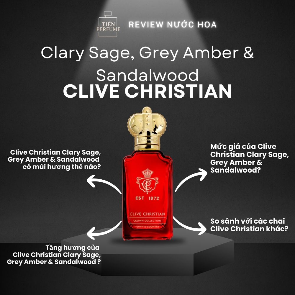 Review nước hoa Clive Christian Clary Sage, Grey Amber & Sandalwood _ Tiến Perfume