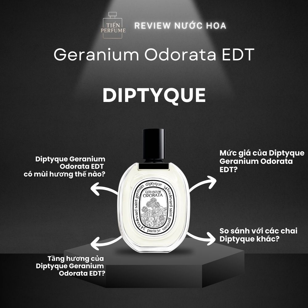 Review nước hoa Diptyque Geranium Odorata EDT _ Tiến Perfume
