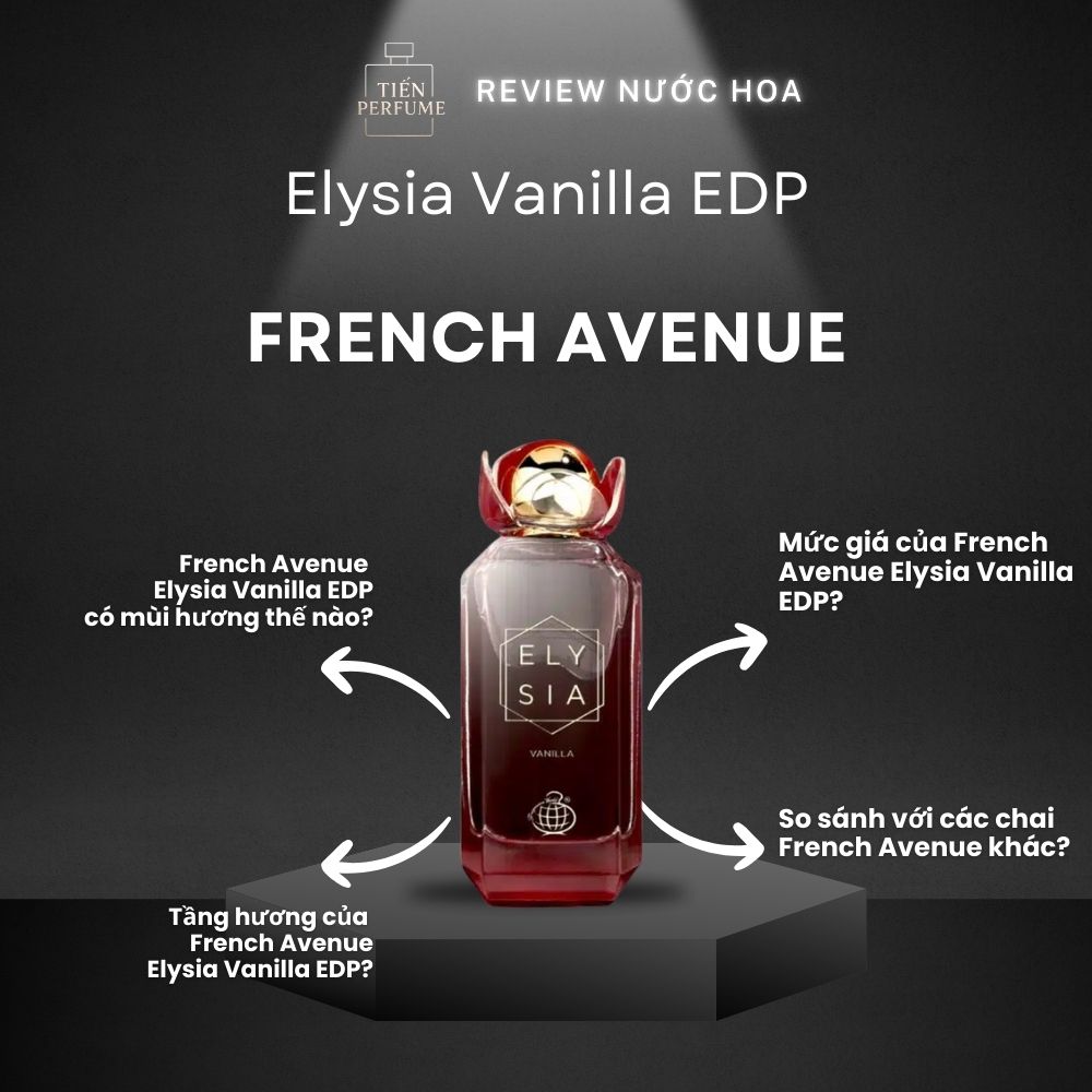 Review nước hoa French Avenue Elysia Vanilla EDP _ Tiến Perfume