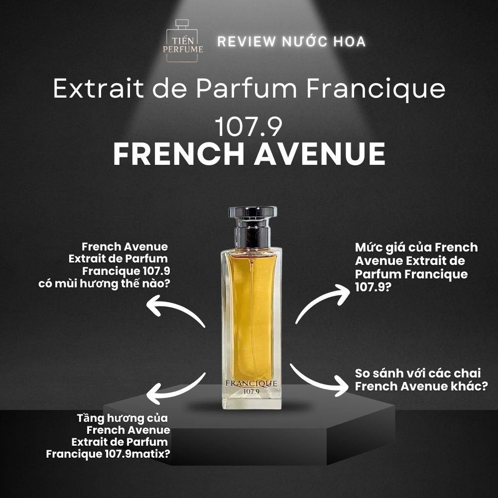Review nước hoa French Avenue Extrait de Parfum Francique 107.9 1 Review nước hoa French Avenue Extrait de Parfum Francique 107.9 _ Tiến Perfume