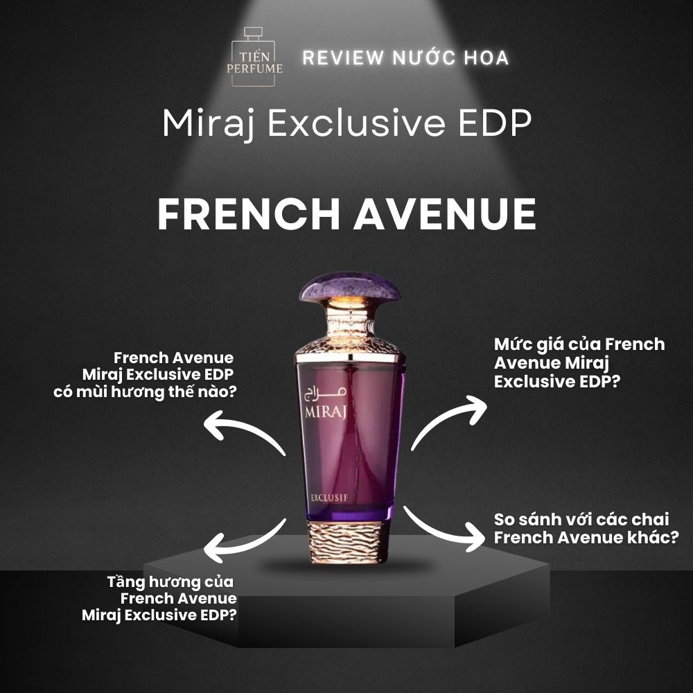 Review nước hoa French Avenue Miraj Exclusive EDP _ Tiến Perfume
