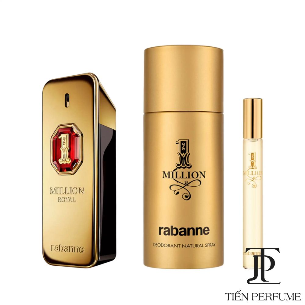 Set Nước Hoa Paco Rabanne 1 Million Royal 100ml + 10ml + Xịt khử mùi 2 Set Nước Hoa Paco Rabanne 1 Million Royal 100ml + 10ml + Xịt khử mùi _ Tiến Perfume (2)