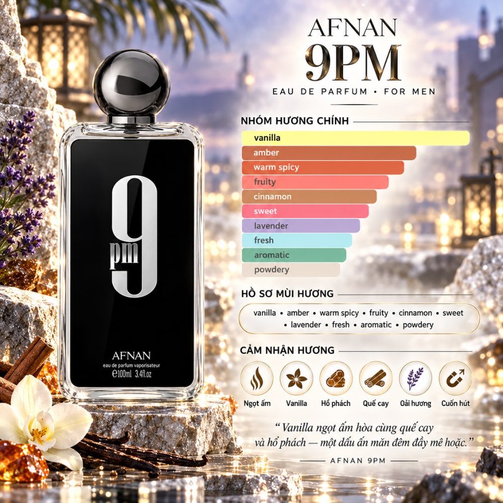 Afnan 9PM EDP 24 Mùi hương Nước hoa Afnan 9PM EDP _ Tiến Perfume