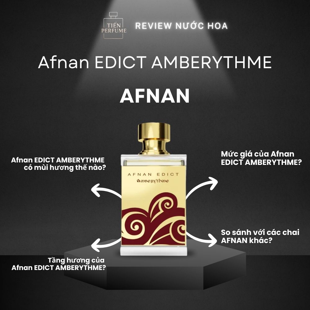 Review nước hoa Afnan EDICT AMBERYTHME _ Tiến Perfume