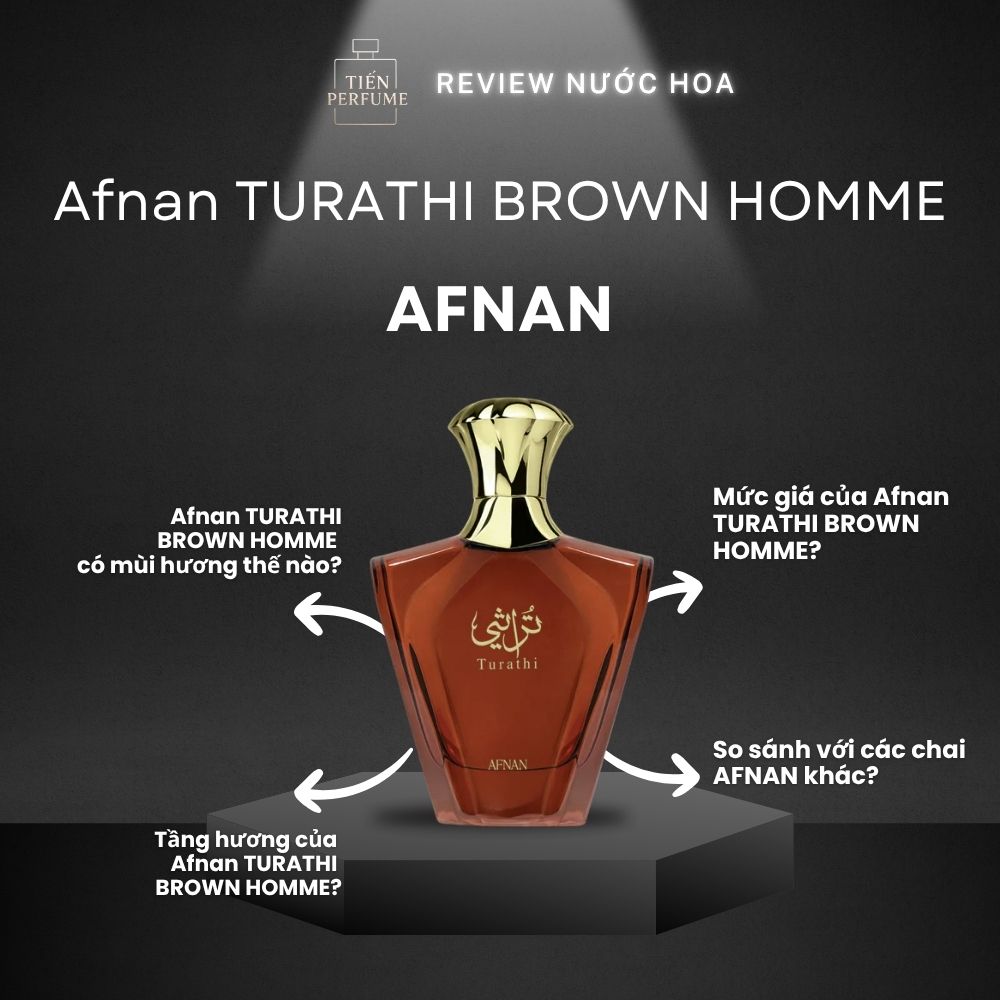 Review nước hoa Afnan TURATHI BROWN HOMME _ Tiến Perfume