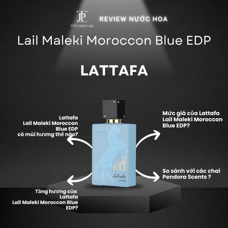 Review nước hoa Lattafa Lail Maleki Moroccon Blue EDP _ Tiến Perfume