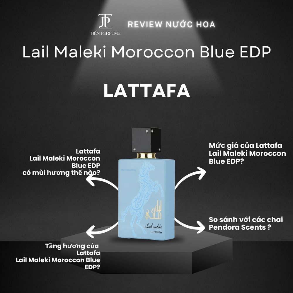 Review nước hoa Lattafa Lail Maleki Moroccon Blue EDP _ Tiến Perfume