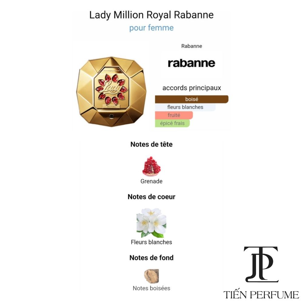 Paco Rabanne Lady Million Royal EDP 80ml 6 Tầng hương Paco Rabanne Lady Million Royal EDP 80ml _ Tiến Perfume