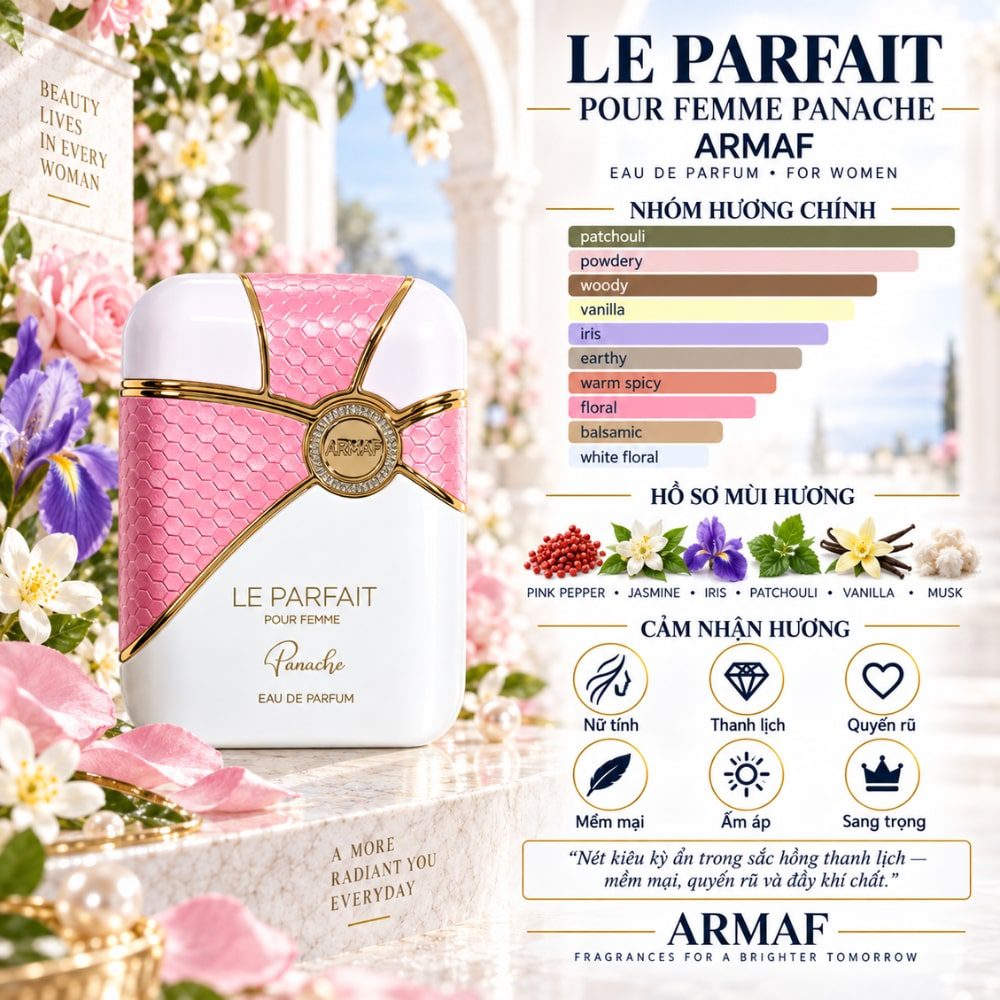 Armaf Le Parfait Panache Pour Femme EDP 23 Mùi hương Nước hoa Armaf Le Parfait Pour Femme Panache EDP _ Tiến Perfume