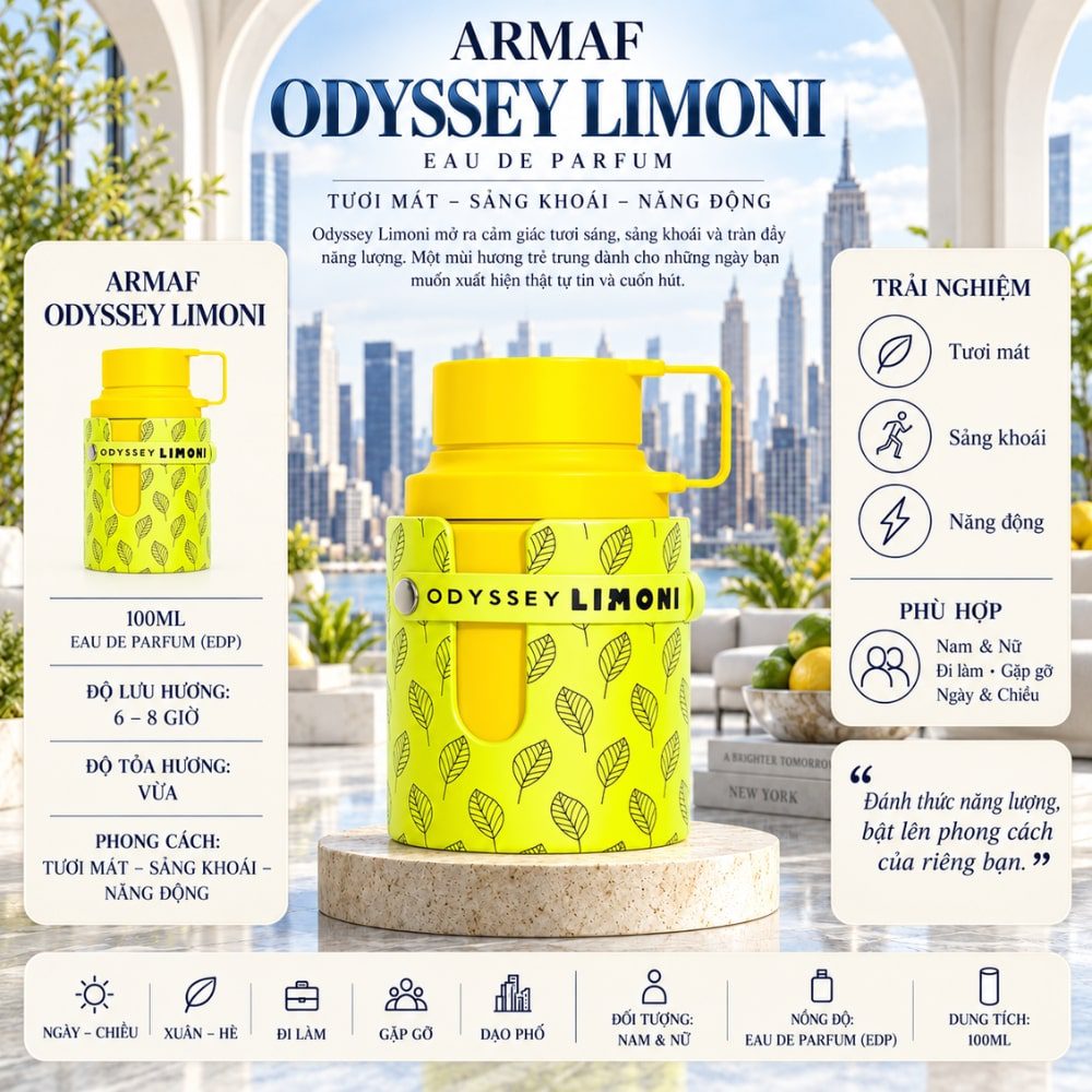 Armaf Odyssey Limoni EDP 17 Thông tin Armaf Odyssey Limoni EDP _ Tiến Perfume
