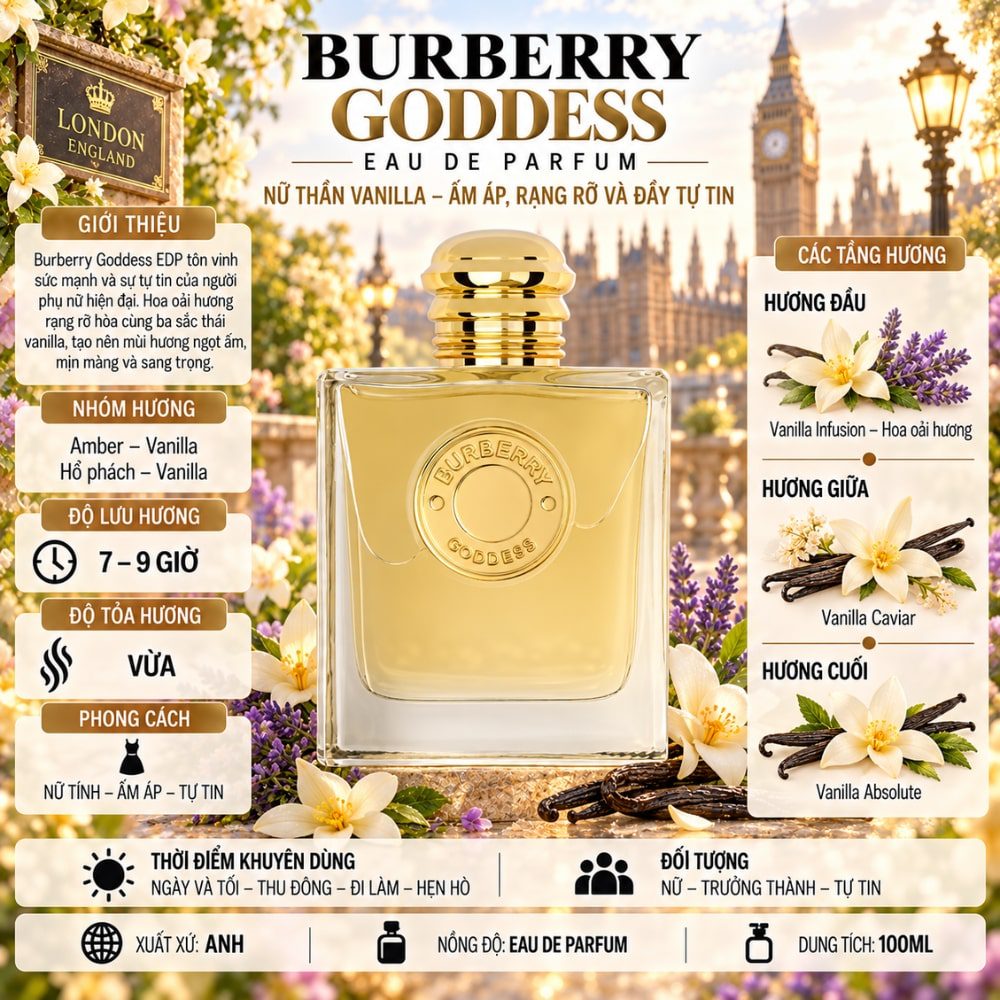 Burberry Goddess EDP 19 Thông tin Burberry Goddess EDP _ Tiến Perfume