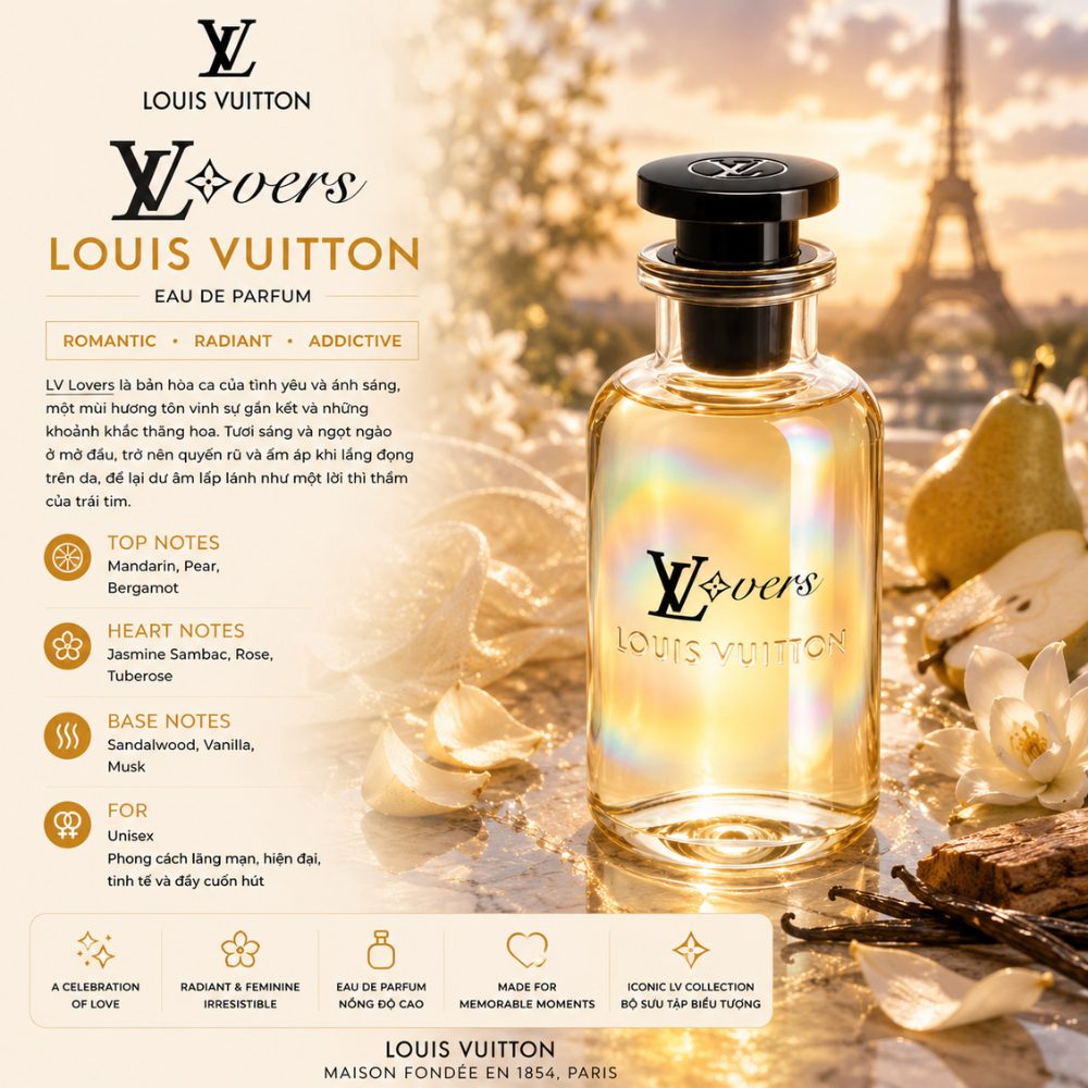 Louis Vuitton LV Lovers EDP 100ml 23 Authentic Perfume Louis Vuitton LV Lovers EDP _ Tiến Perfume