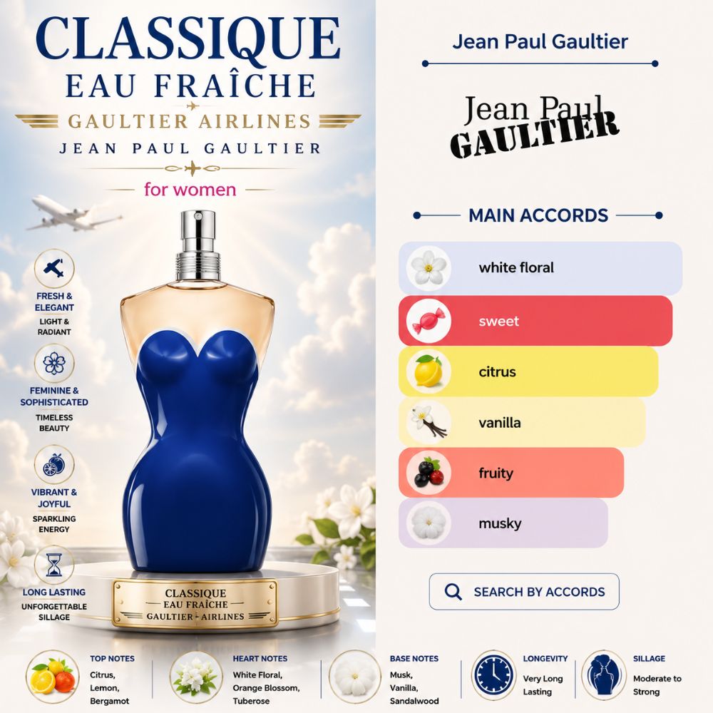 Jean Paul Classique Eau Fraiche EDT 21 Mùi hương Nước hoa Jean Paul Classique Eau Fraiche EDT For Woman _ Tiến Perfume