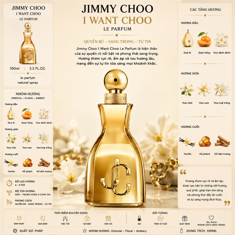 Jimmy Choo Le Parfum 21 Thông tin Jimmy Choo I Want Choo Le Parfum _ Tiến Perfume