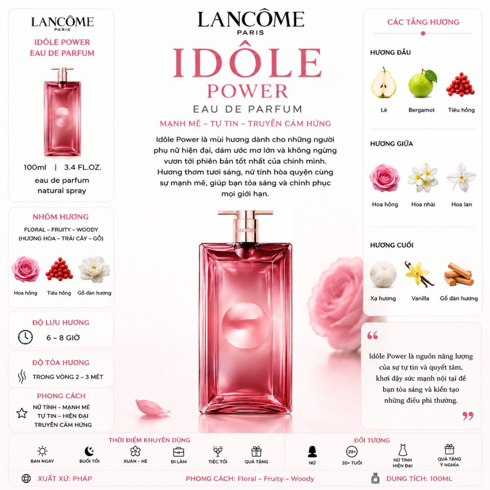 Lancome Idole Power EDP 17 Thông tin Lancome Idole Power EDP _ Tiến Perfume