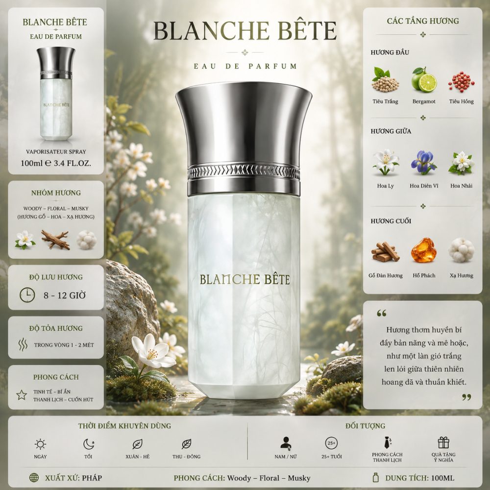 Les Liquides Imaginaires Blanche Bête 17 Thông tin Les Liquides Imaginaires Blanche Bête _ Tiến Perfume