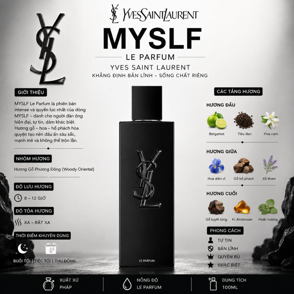 Yves Saint Laurent YSL MYSLF Le Parfum 17 Thông tin MYSLF Le Parfum Yves Saint Laurent _ Tiến Perfume