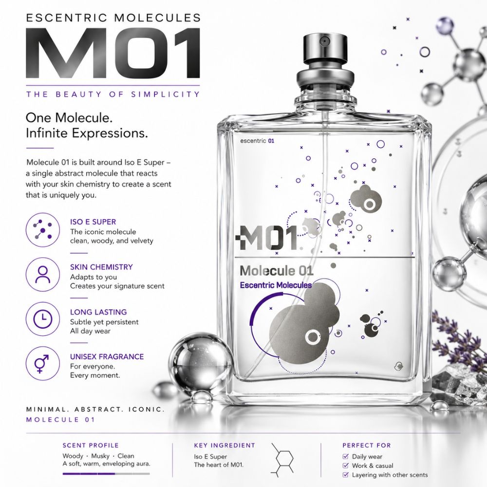 Escentric Molecules M01 15 Authentic Perfume Narciso For Him Vetiver Musc Escentric Molecules M01EDT _ Tiến Perfume