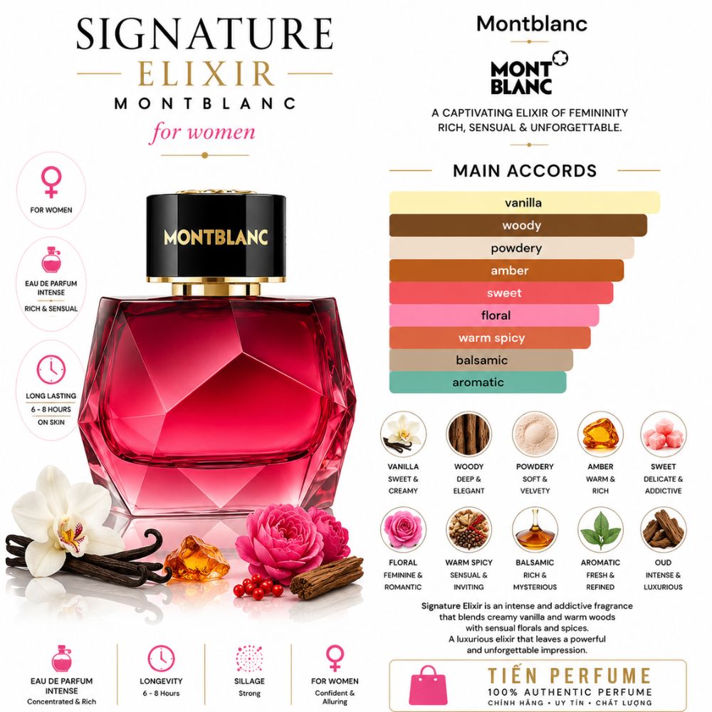 Montblanc Signature Elixir 28 Mùi hương Nước hoa Montblanc Signature Elixir - Signature Elixir đỏ _ Tiến Perfume