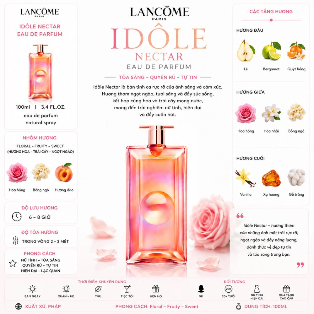 Lancome Idole Nectar EDP 17 Thông tin Lancome Idole Nectar EDP _ Tiến Perfume