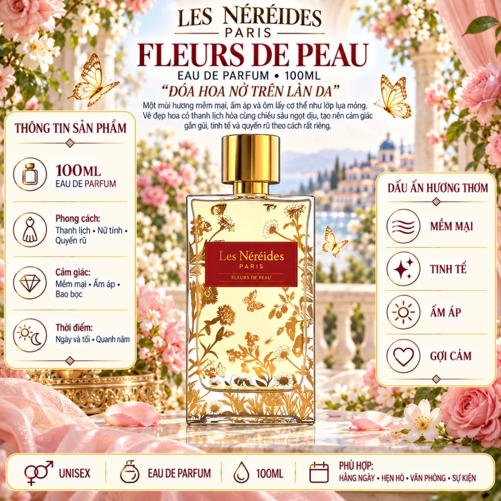 Les Nereides Fleurs de Peau EDP 17 Thông tin Les Nereides Fleurs de Peau _ Tiến Perfume