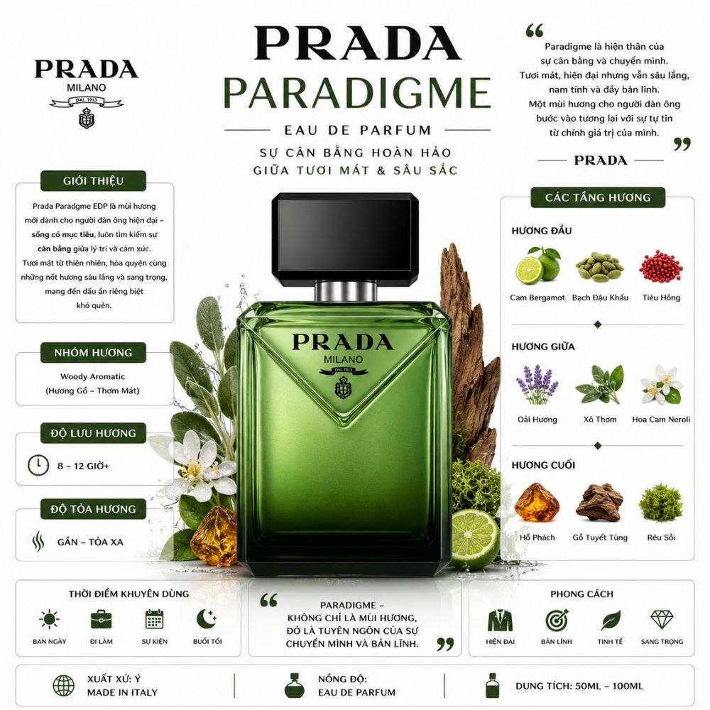 Prada Paradigme EDP 17 Thông tin Prada Paradigme EDP _ Tiến Perfume