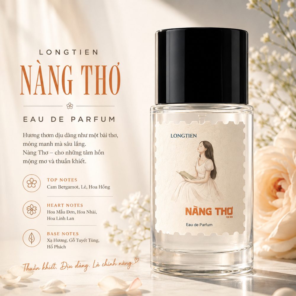 LONGTIEN Nàng Thơ EDP 50ml 24 Authentic Perfume LONGTIEN Nàng Thơ _ Tiến Perfume