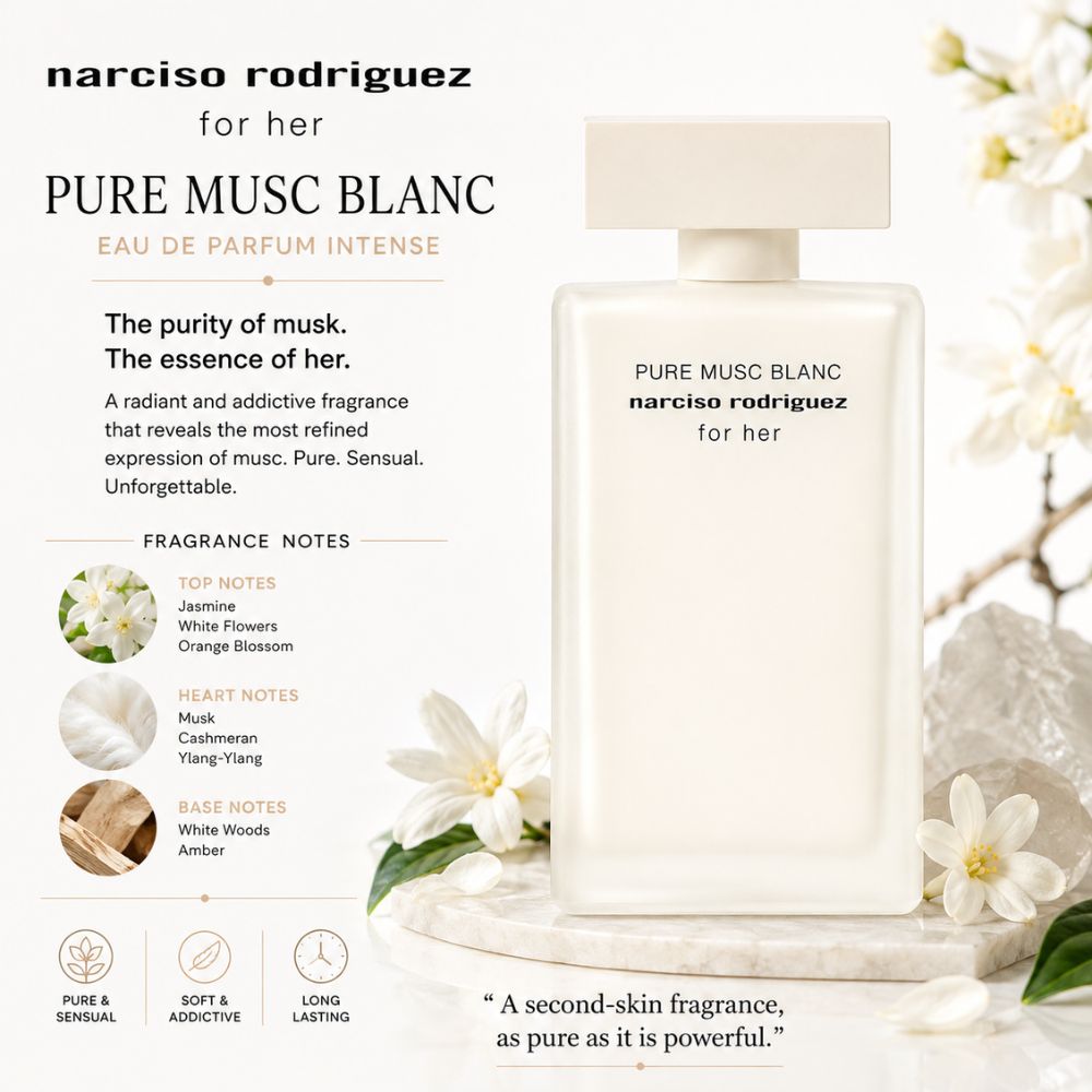 Narciso Pure Musc Blanc EDP Intense 28 Authentic Perfume Narciso Pure Musc Blanc EDP Intense