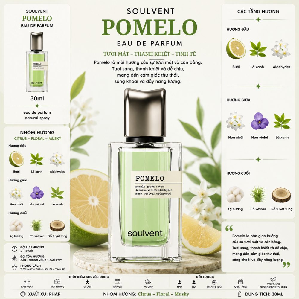 SOULVENT Pomelo 30ml 1 Thông tin SOULVENT Pomelo _ Tiến Perfume