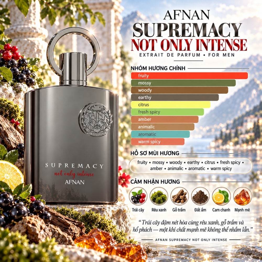 Afnan Supremacy Not Only Intense 8 Mùi hương Nước hoa Afnan Supremacy Not Only Intense _ Tiến Perfume