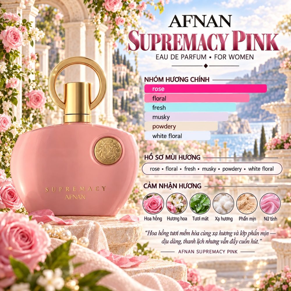 Afnan Supremacy Pink EDP 7 Mùi hương Nước hoa Afnan Supremacy Pink EDP _ Tiến Perfume