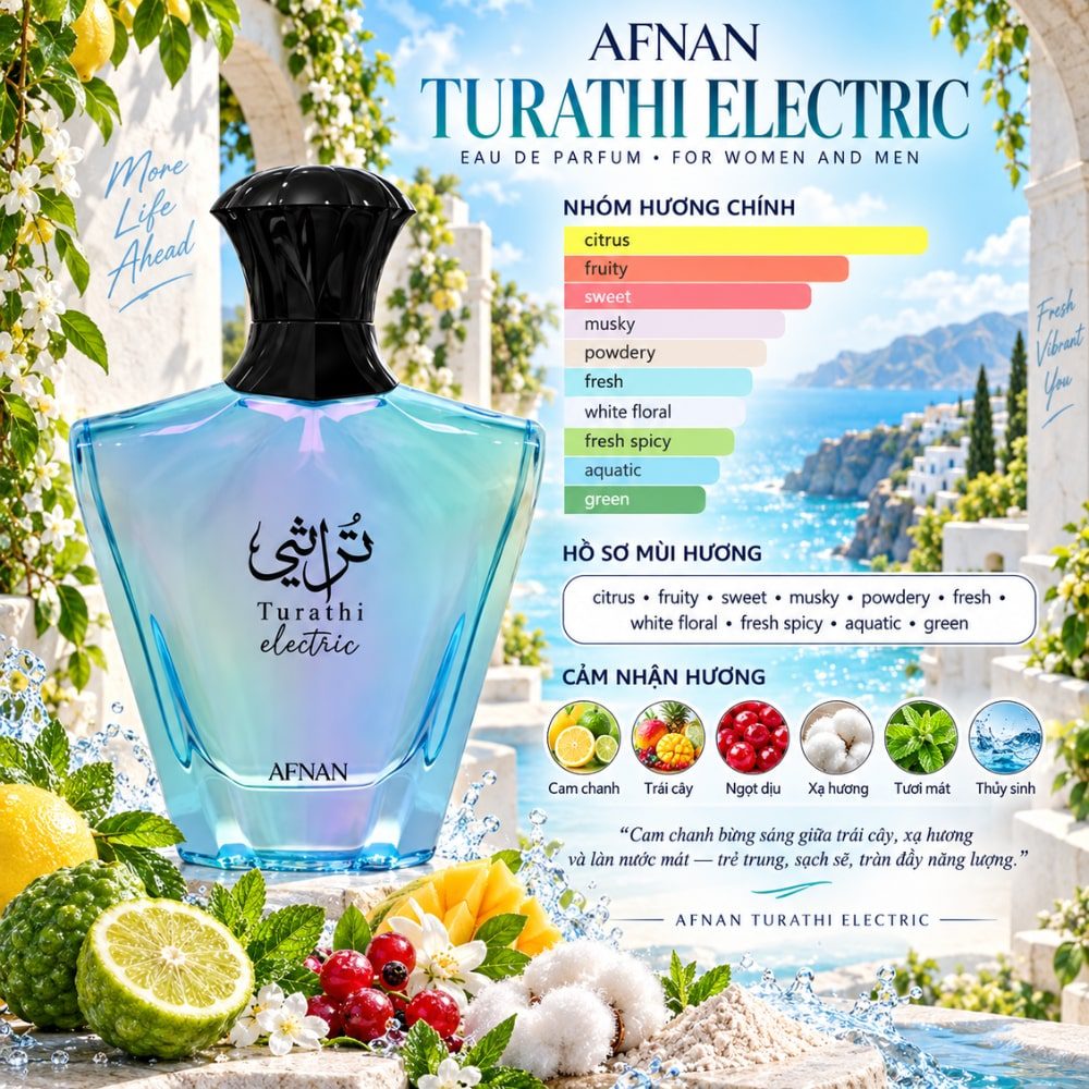 Afnan Turathi Electric EDP 8 Mùi hương Nước hoa Afnan Turathi Electric EDP _ Tiến Perfume