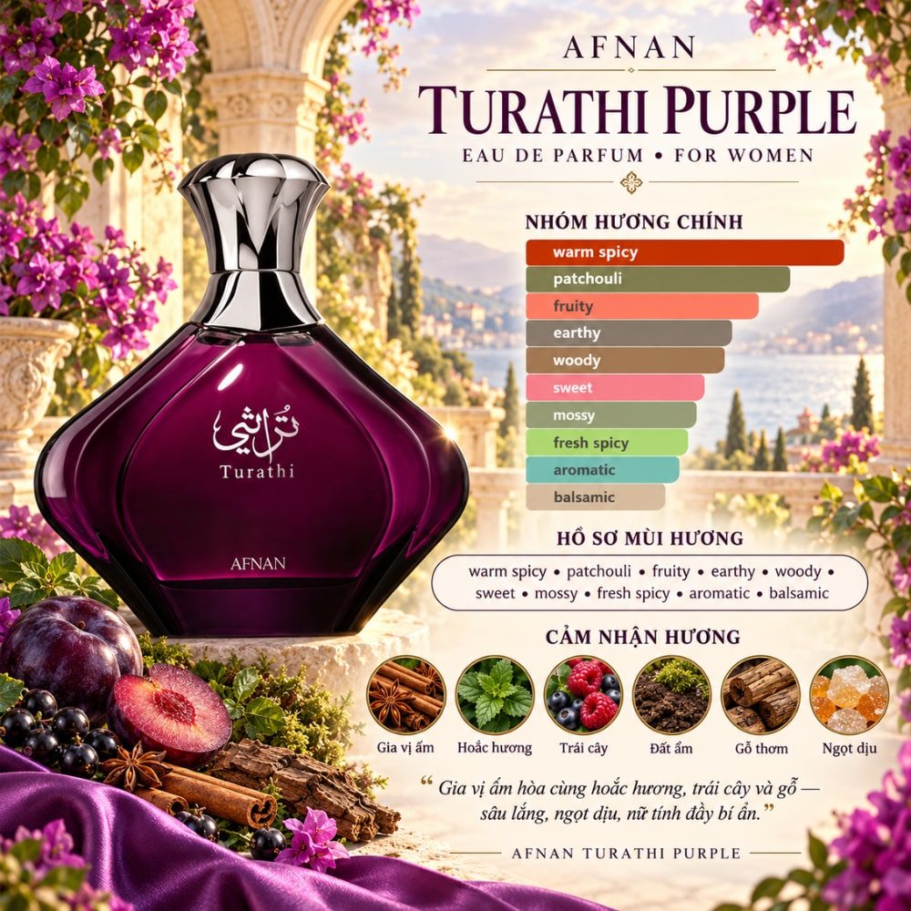 Afnan Turathi Purple EDP 8 Mùi hương Nước hoa Afnan Turathi Purple EDP _ Tiến Perfume
