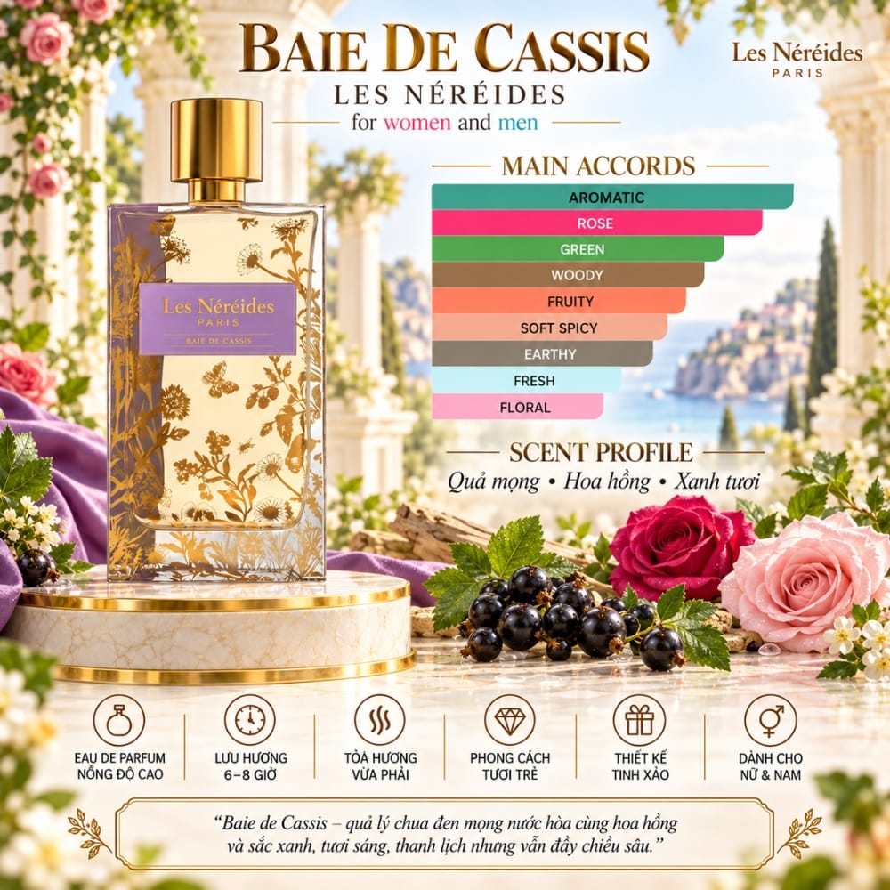 Les Nereides Baie de Cassis EDP 23 Mùi hương Nước hoa Les Nereides Baie de Cassis _ Tiến Perfume