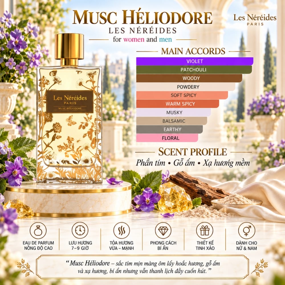 Les Nereides Musc Heliodore EDP 24 Mùi hương Nước hoa Les Nereides Musc Heliodore _ Tiến Perfume