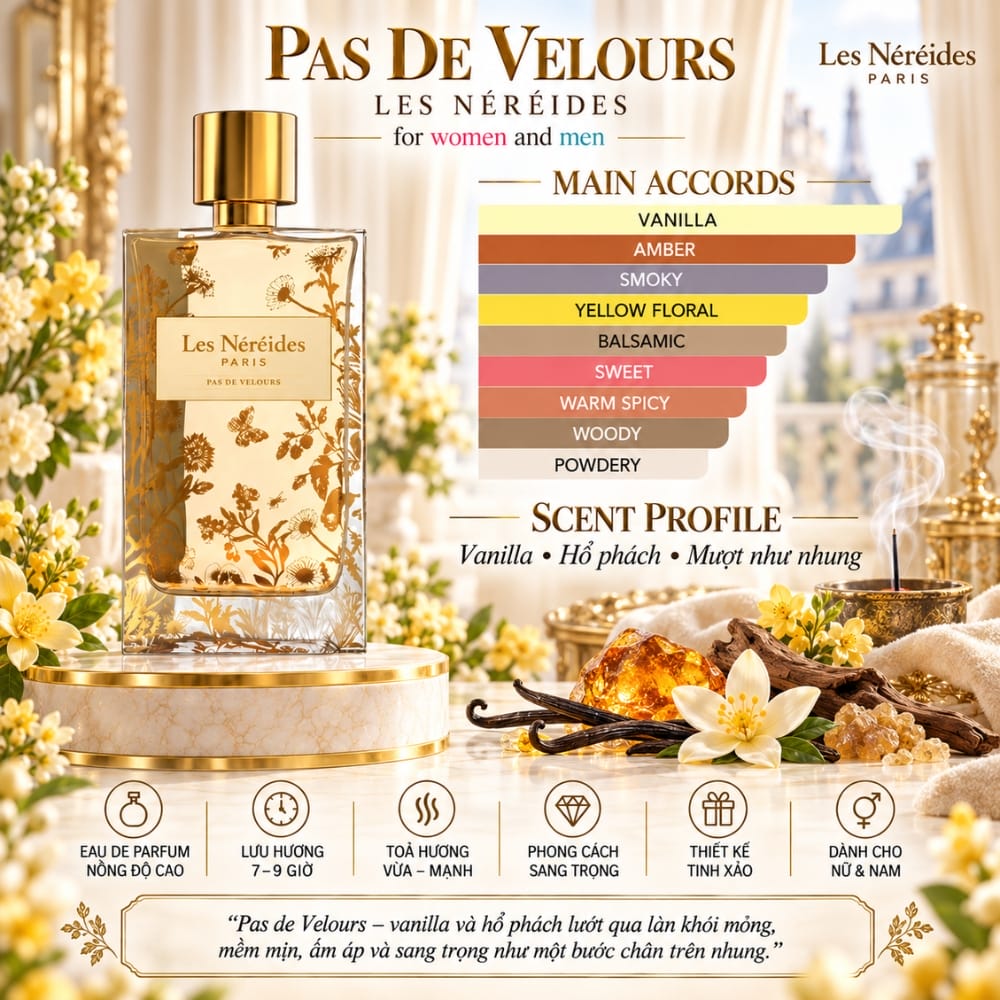 Les Nereides Pas de Velours EDP 24 Mùi hương Nước hoa Les Nereides Pas de Velours _ Tiến Perfume