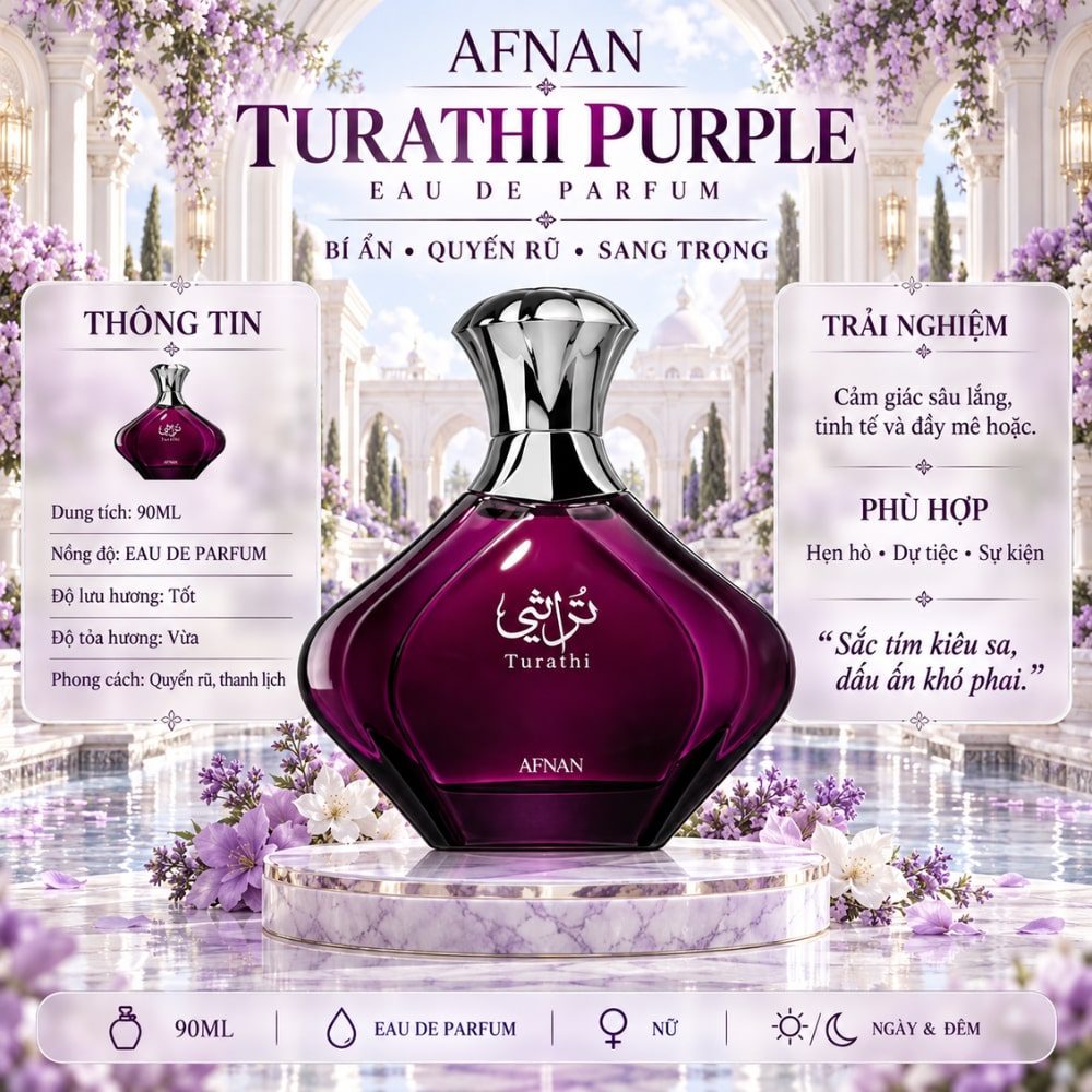 Afnan Turathi Purple EDP 1 Thông tin Afnan Turathi Purple EDP _ Tiến Perfume