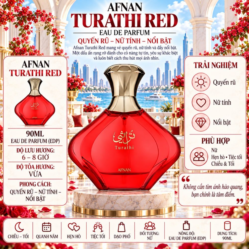 Afnan Turathi Red EDP 1 Thông tin Afnan Turathi Red EDP _ Tiến Perfume