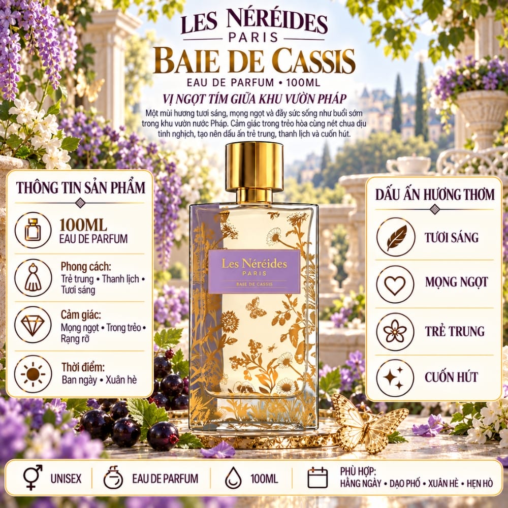 Les Nereides Baie de Cassis EDP 17 Thông tin Les Nereides Baie de Cassis _ Tiến Perfume