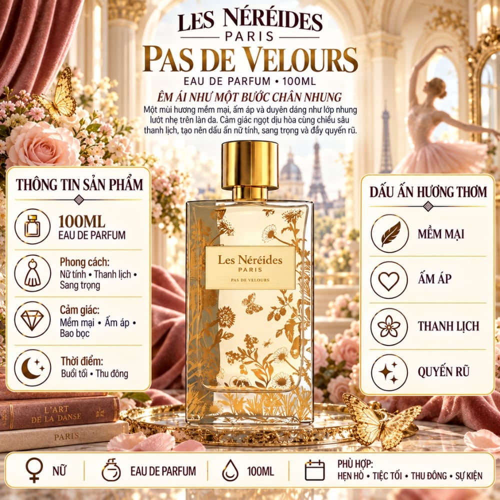 Les Nereides Pas de Velours EDP 17 Thông tin Les Nereides Pas de Velours _ Tiến Perfume