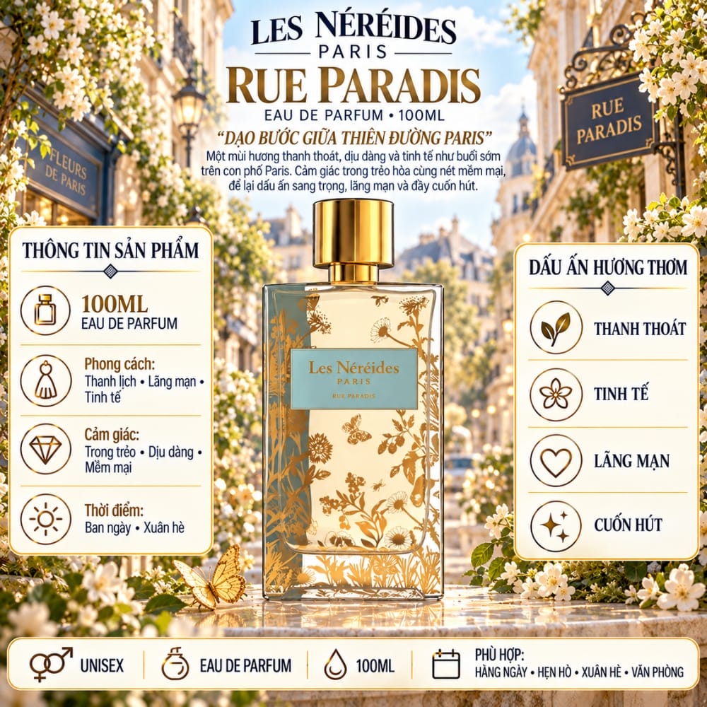 Les Nereides Rue Paradis EDP 17 Thông tin Les Nereides Rue Paradis _ Tiến Perfume