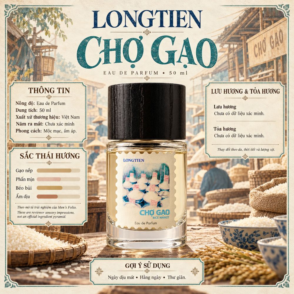 Review nước hoa Long Tiên Chợ Gạo 6 Thông tin nước hoa Long Tiên Chợ Gạo EDP 50ml _ Tiến Perfume