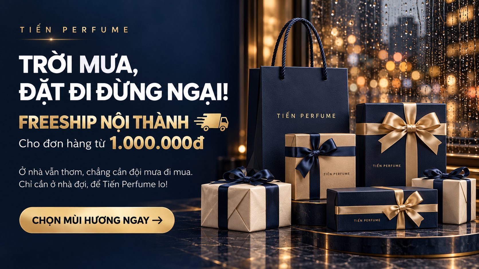 Trời mưa đặt đi đừng ngại, Tiến Perfume freeship cho mọi đơn hàng từ 1 triệu 1 banner-hero-20-10-1